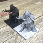 (9*7.6cm) 3D Printed Medieval Knight Pen Holder Black Silver Warrior Statue Desk Organizer Creative Office Decor Stationery Gift