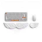 Keyboard Mouse Wrist Rest Angel Wing Memory Foam Mouse Pad Set Wrist Support Ergonomic Non-Slip for Computer Laptop Easy Typing