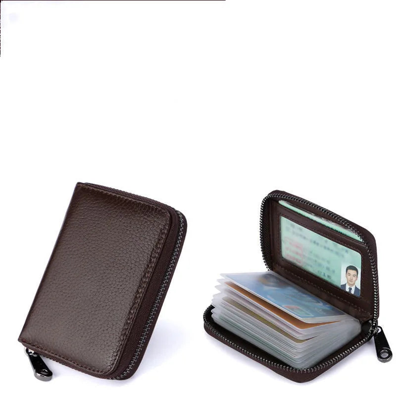 Business Card Holder Wallet Men Bank Card/ID Card/Credit Card Holder 22 Bits Card Wallet RFID Blocking Protects Case Coin Purse