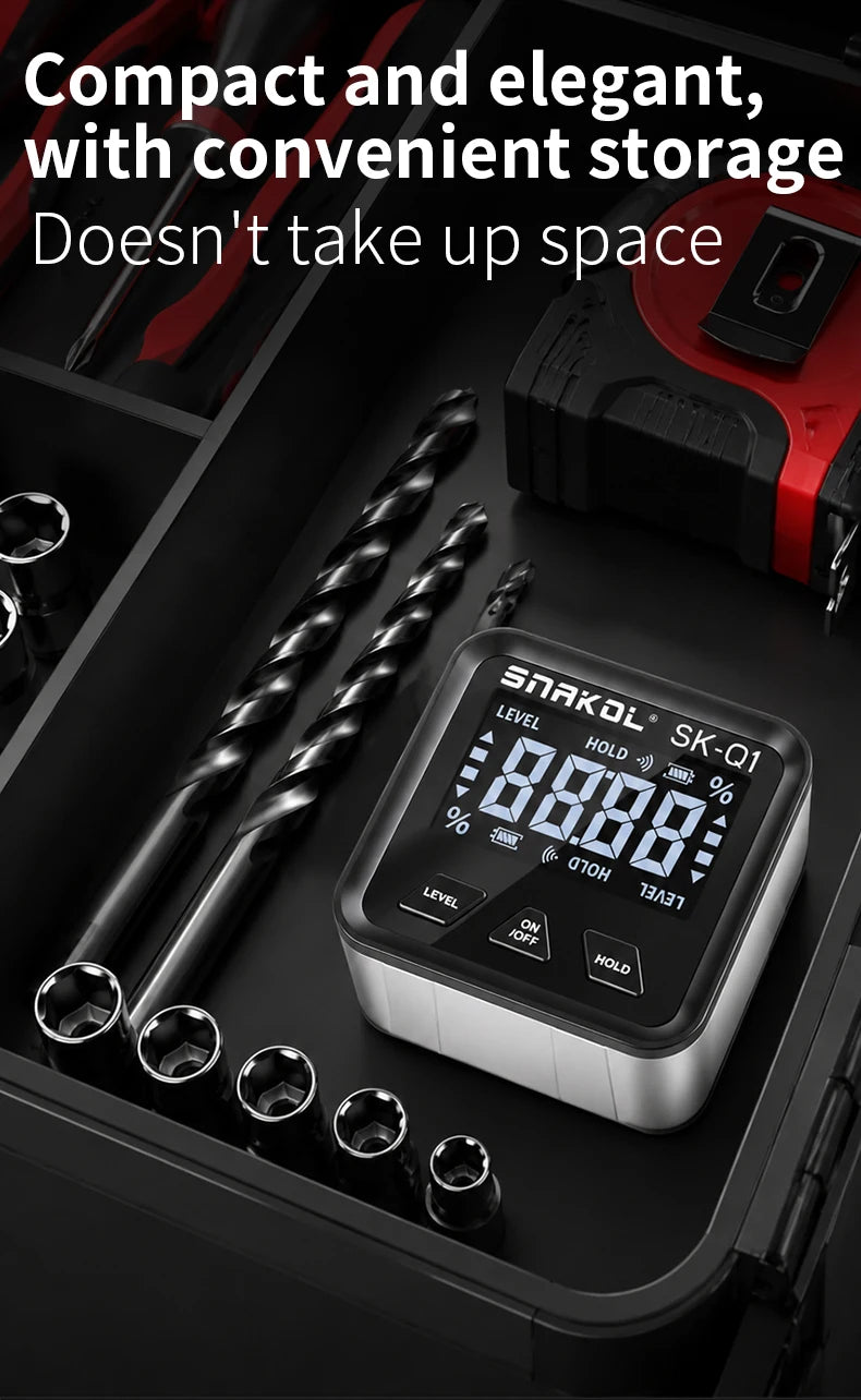 snakol Angle Protractor 360 Degree Mini Electronic Digital Protractor Inclinometer Angle Finder Gauge Measurement Box