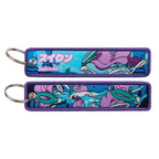 Kawaii Japanese Elf Anime Embroidery Key Fobs Key Tag Motorcycles Cars Backpack Chaveiro Keychain Fashion Keyring Friends Gifts