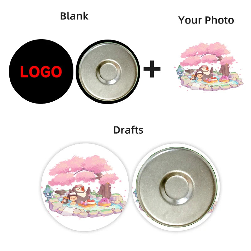 Custom Logo Metal Pin Patch Magnetic Badge personalized fridge magnet for promotion and gifts