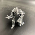(9*7.6cm) 3D Printed Medieval Knight Pen Holder Black Silver Warrior Statue Desk Organizer Creative Office Decor Stationery Gift