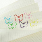 30/50pcs Metal Material Butterfly Shape Paper Clips Macaron Colors Kawaii Cute Bookmark Clip Stationery Office School Supplies