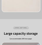3Pcs Frosted Transparent A4 Loose Leaf Binder 3 Hole Punchless Snap Button File Folder Office School Document Storage Organizer