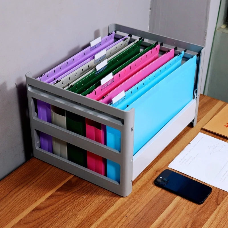 Multifunctional Filing Cabinet File Organiser Space Saving Wall Mounted Document Organiser Sorting Bag for School Office