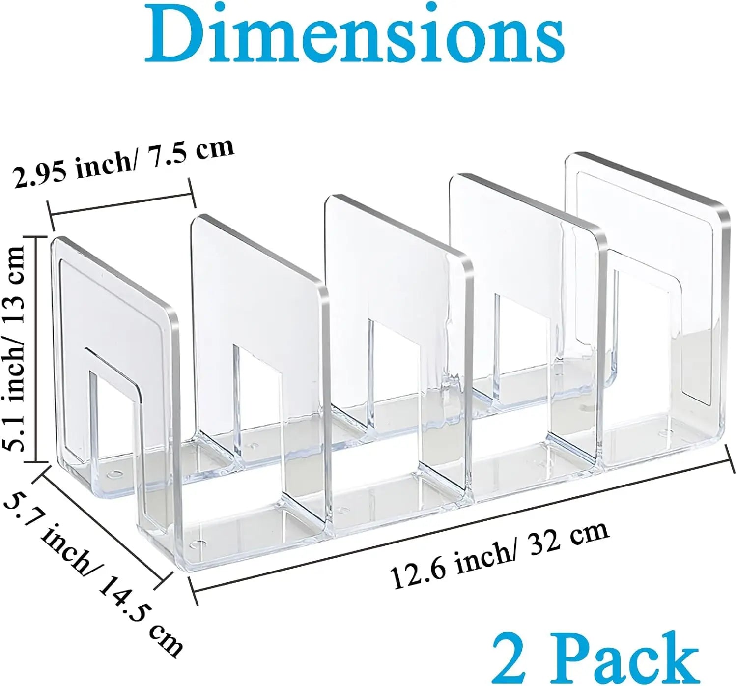 1/2pcs Acrylic File Holder, Clear File Sorter Desk File Organizer, Sturdy Desktop File Folder Organizer Rack for Office Supplies