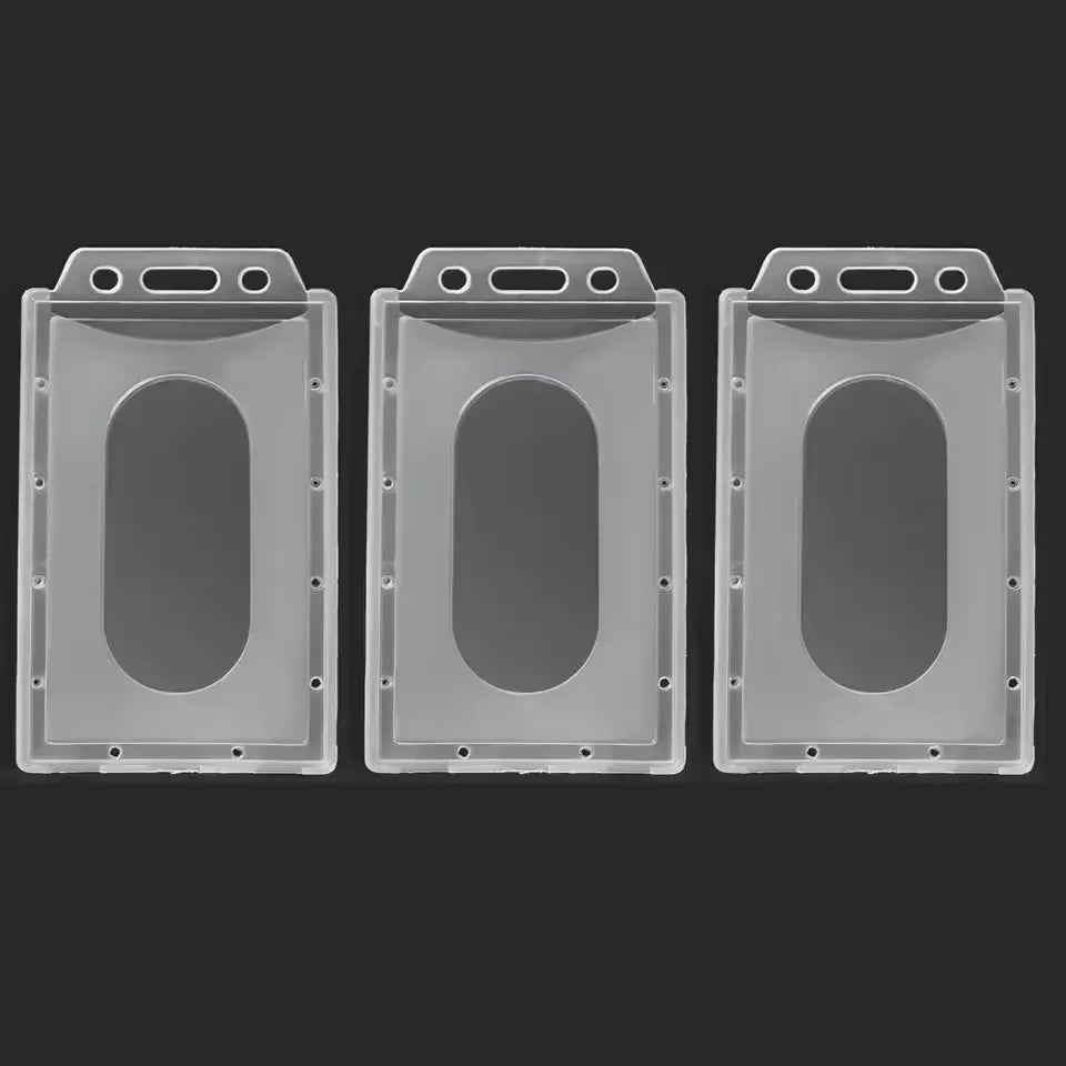 20/5/1PCS Waterproof Clear Plastic PVC ID Card Name Badge Holder Transparent Business Card Sleeve Cover for School Office