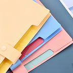 5page Classic Accordion File Folders - A4 Document Storage Bags with Plastic Material and Test Roll Holder - Durable and Expanda