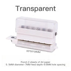 KW-TRIO Mini Portable Multi-Color Punch Hole Binder Punch 6-Hole Punch Multi-Functional Study Organizer Hole Punch