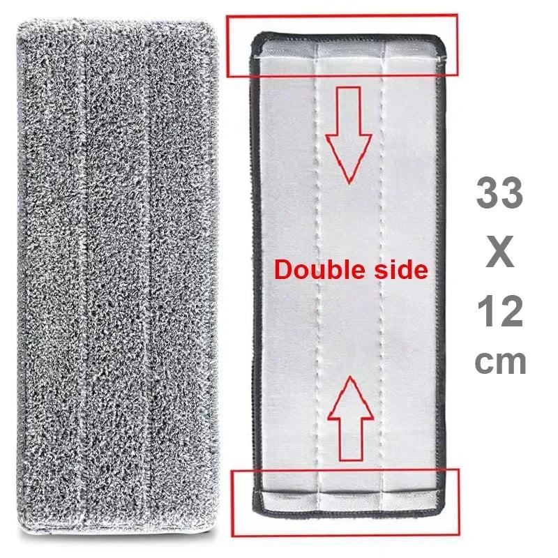 Replace Mop Head Microfiber Replacement Head Floor Cleaning Cloth Pads Flat Squeeze Hand Free Wringing Tools for Home, Kitchen