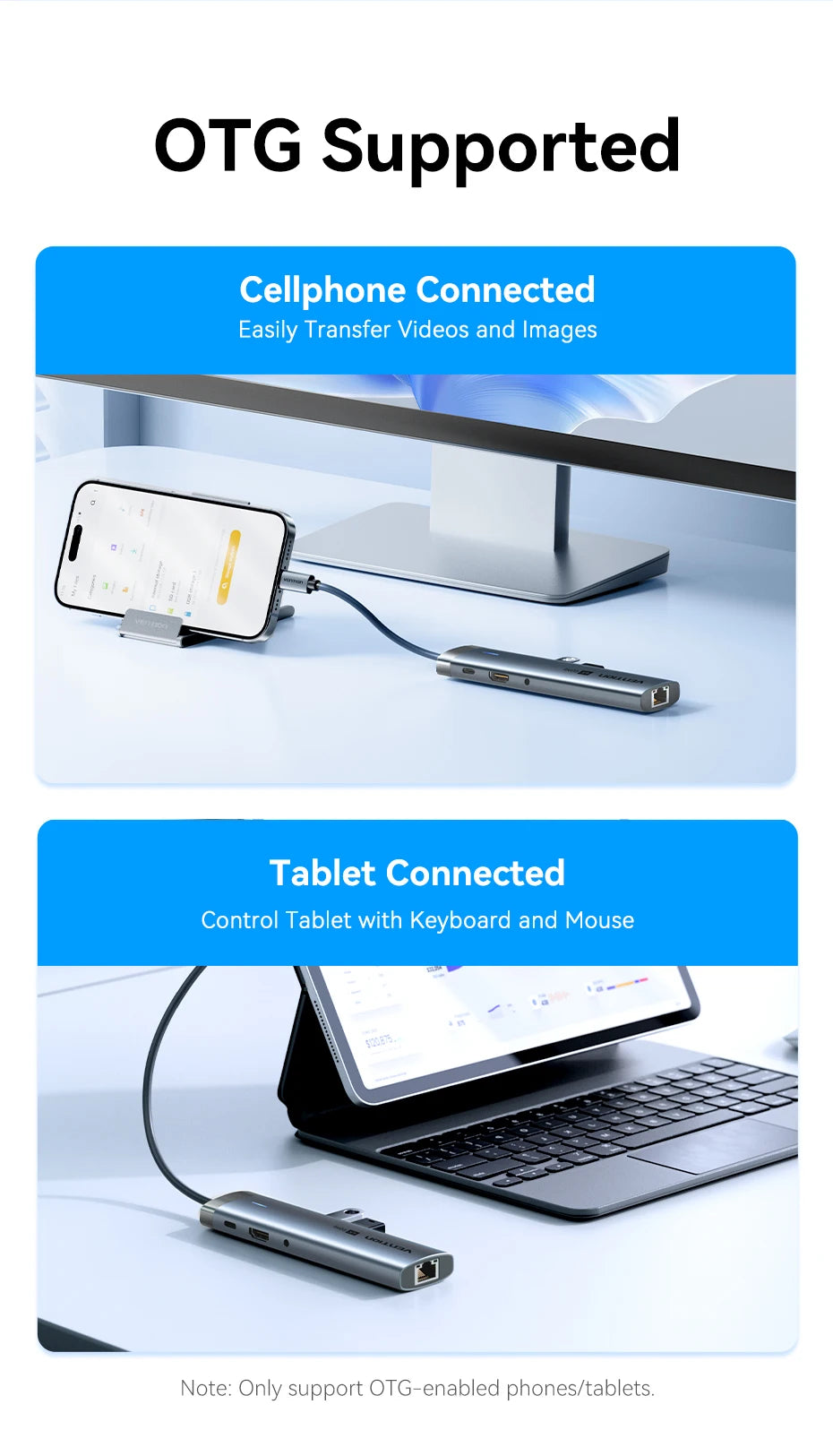 Vention USB C Hub HDMI 4K 60Hz 9 in 1 PD 100W RJ45 Adapter USB3.0 Hub 5Gbps Splitter Docking Station for MacBook Air iPad Laptop
