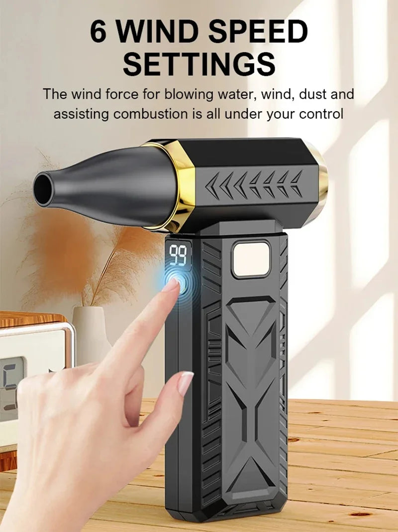 2026 New 1000000RPM Turbo Jet Blower 2in1 Super Powerful Air Blower Vacuum Dust Cleaner USB Rechargeable 65m/s Violent Blower