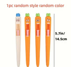 4 Pcs Kawaii Carrot Tongue Gel Pen Set 0.5mm Fine Point Black Ink Cute Writing Pens for Easter Basket Office Decorations & Stuffers