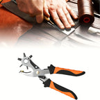 New Orange Professional Leather Hole Puncher Tool for Belts, Watch Bands, Handbag Straps and More