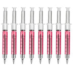 8Pcs Novelty Syringe Ballpoint Pens Cute Stationery Nurse Pen Ballpoint Pen 0.5mm Ballpen