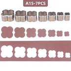 7Pcs Leather Die Cutter Hollow Punching Tool Cutting Mold Punching Die Set for Handmade DIY Leather Craft 20/25/30/35/40/45/50mm