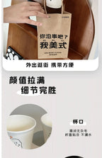 50 Sets of Coffee Packaging Cups Thickened and Heat-resistant Disposable Paper Cups Handdrawn Boys and Girls Juice Milk Mug