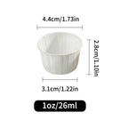 100pcs Disposable Paper Medicine Cups 0.75/1/2.5oz Mini Paper Cup for Medication Pills Distribution Food Tasting Cups Sauce Cups