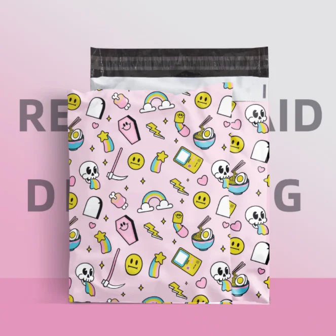 100PCS 10*13in Poly Mailer Adhesive Envelope Shipping Bag DIY Thick T-shirt Dresses Book Christmas Toys Gifts Packaging Pouches