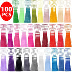 100pcs/Pack 13cm Tassel Silk Fringe Silky Floss Bookmark Tassels Mini Tassels for DIY Craft Jewelry Making Souvenir Bookmarks