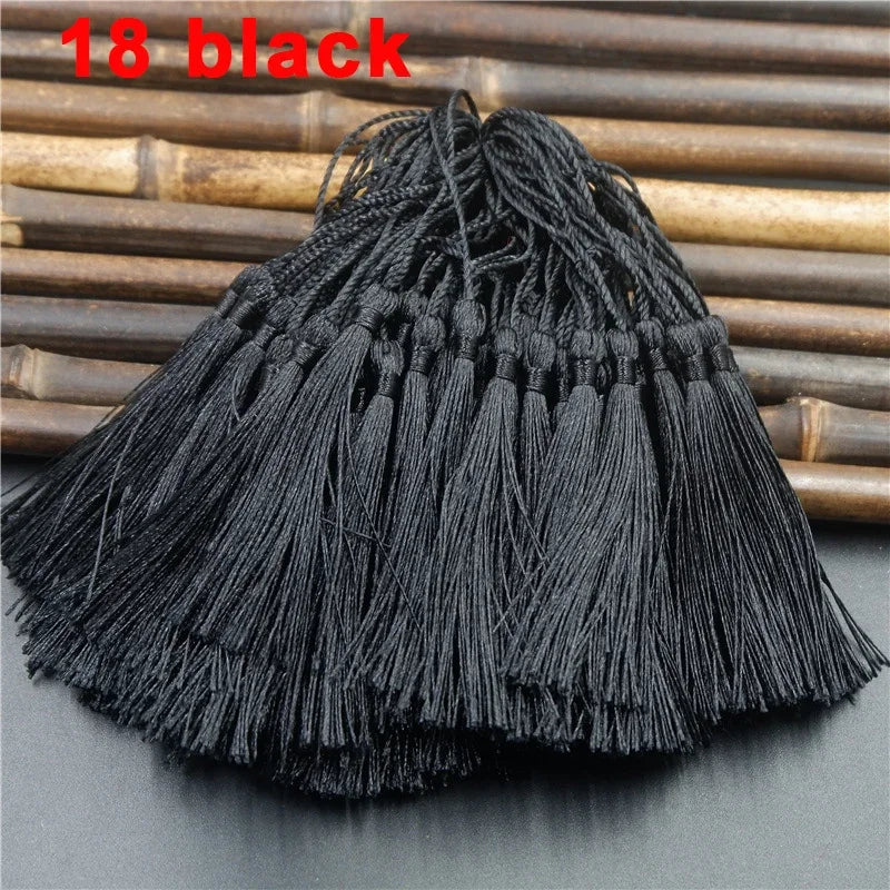 100pcs/lot 13cm Tassel Silk Fringe Silky Floss Bookmark Tassels Mini Tassels For DIY Craft Jewelry Making Souvenir Bookmarks
