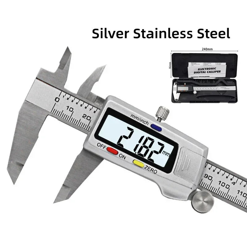 New Stainless Steel Digital Caliper 6" 150mm Measuring Tool Vernier Calipers Ruler Messschieber Paquimetro Measuring Instrument