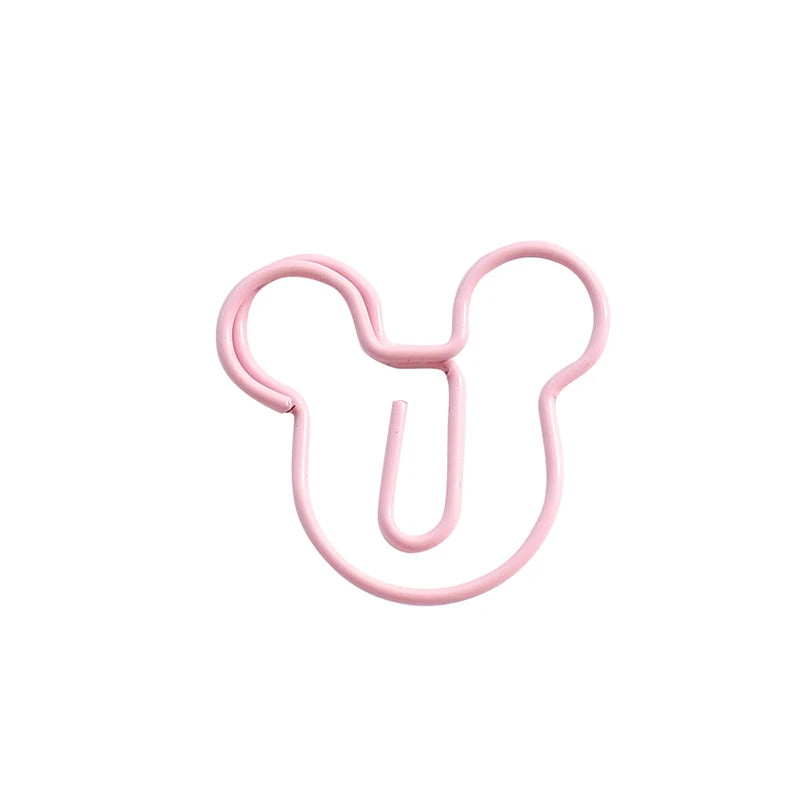 20pcs cartoon gold rose gold Paperclip on Book Paper Creative Paper Clips Students Stationery Office School Binding Supplies