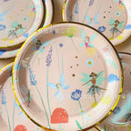 10Guests Fairy Disposabel Tableware Butterfly Goddess Plates Napkin Cups Spring Flower Princess Happy Birthday Party Decor Girl
