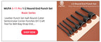 WUTA Basic Series 5-9 Pcs Leather Corner Cutter Set 1/4 Round Punches Leather Edge Cutting Die Strap Belt Wallet DIY Craft Tools