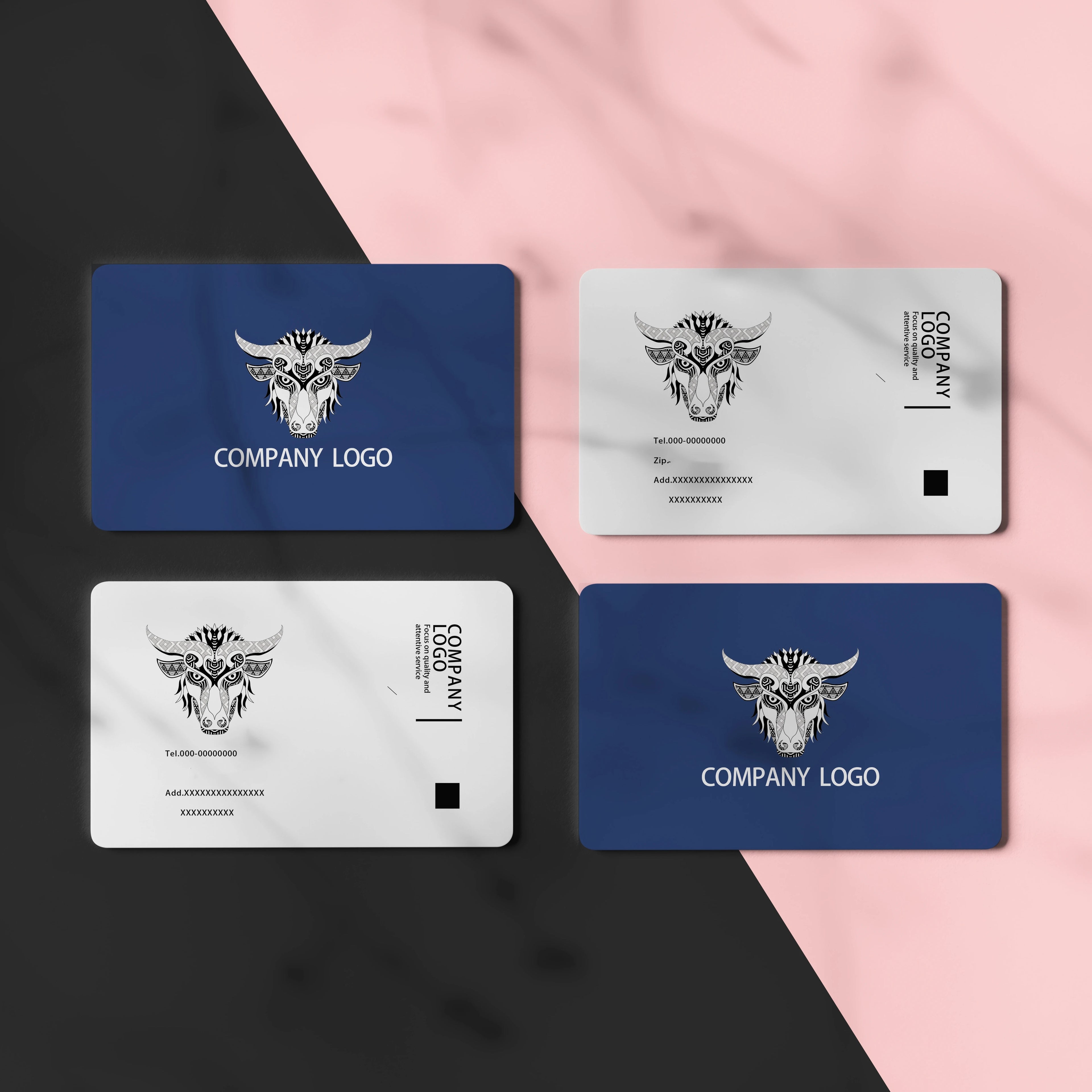 Custom PVC Business Cards Plastic Waterproof Cards Personalized Design Round Corners Glossy Matte Frosted PVC Business Cards