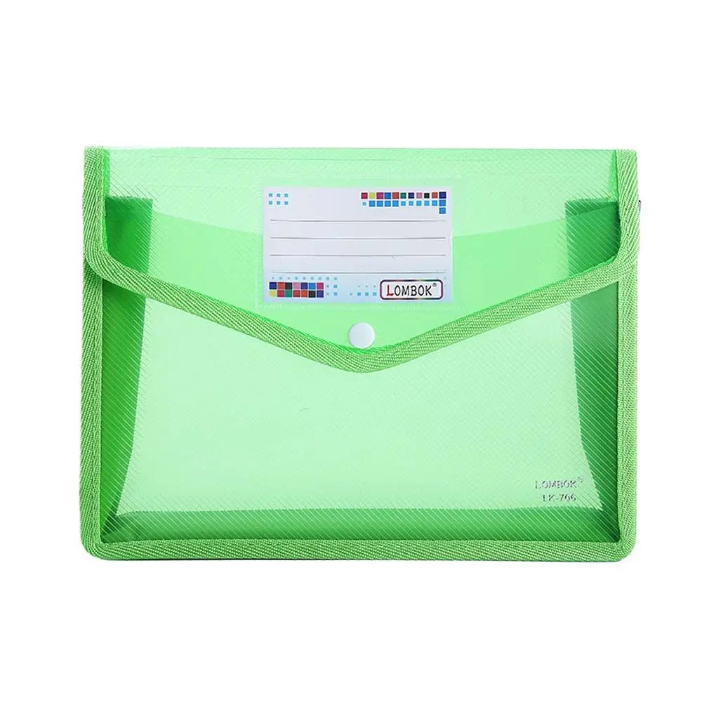 A4/A5File Folder Stationery Storage Folder Waterproof File Organizer Folders Pvc Bag Portfolio Paper Storage Office Organizers