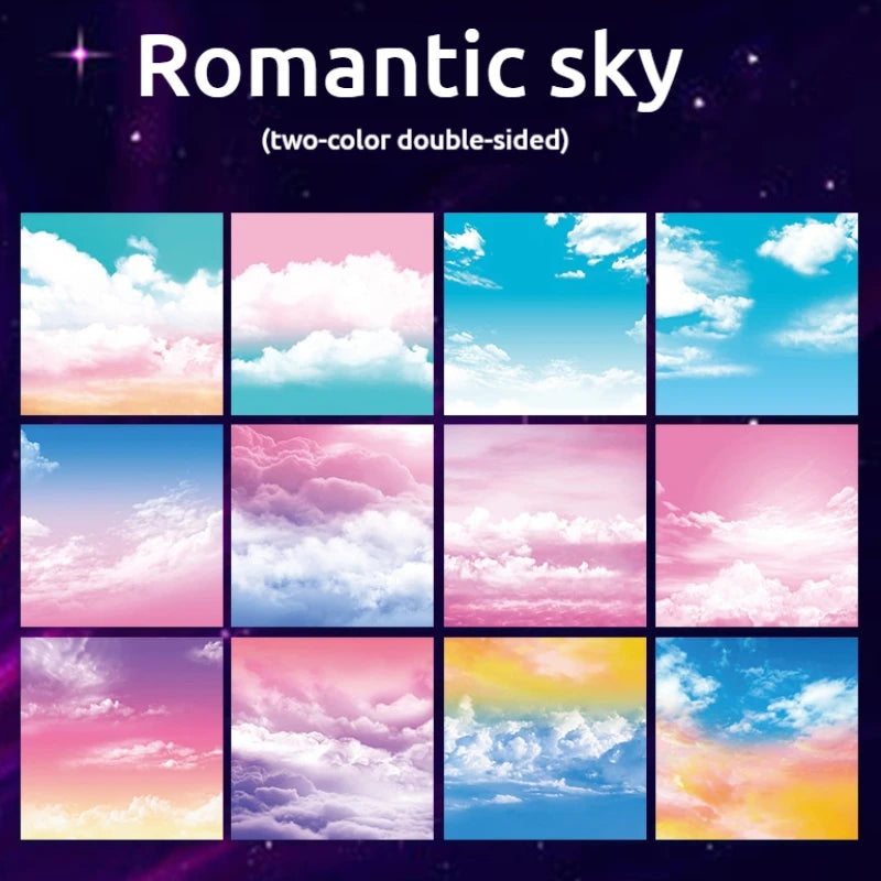 50pcs Creative Square Star Sky Constellations Origami Paper Kid DIY Handmade Double-sided Coloring Fold Craft Paper Art Gift