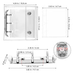 1Set Mini 3 Ring Binder Transparent Soft PVC Cover Snap Button Closure Travel Budget Organizer A8 Clear Loose Leaf Folder