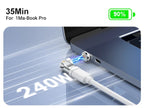 AUFU 3Pcs 9Pin Magnetic Type C Adapter 240W Fast Charging USB C To Type C Adapter OTG Connector For Samsung Xiaomi Lenovo Laptop