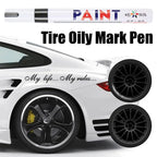 3pcs White Paint Pen Paint Markers Waterproof Car Tyre Oil-Based Paint Pen Set Quick Dry And Permanent