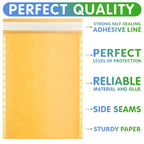 Kraft Bubble Mailers Yellow Padded Packaging Bags Mailing Packages Self-Seal Mail Shipping Bags Envelope Pouch Storage Organizer