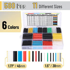 580/328/127PCS Heat Shrink Tubing Wrapping Kit 2:1 Shrinkable Wire Shrinking Wrap Tubing Wire Connect Cover Protection Sleeving