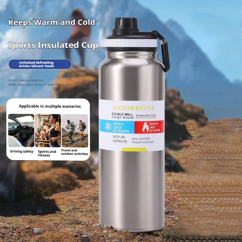 600/800/1000ML Thermos Bottle Stainless Steel Car Thermal Cup Keeps Cold and Heat Thermal Mug Sports Insulated Cup Vacuum Flask
