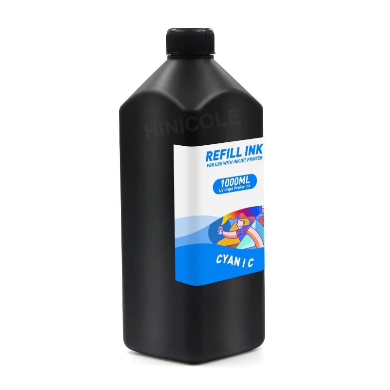 HINICOLE 500ml LED UV Ink 1000ml For Epson L800 L805 L1800 R280 R290 R330 1390 1400 1410 For DX5 DX6 DX7 Universal UV Printer