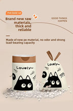 100PCS Thickened Trash Bags with Cute Cartoon Design Sturdy Tear-Resistant Garbage Liners Great for Kitchen Bathroom Office