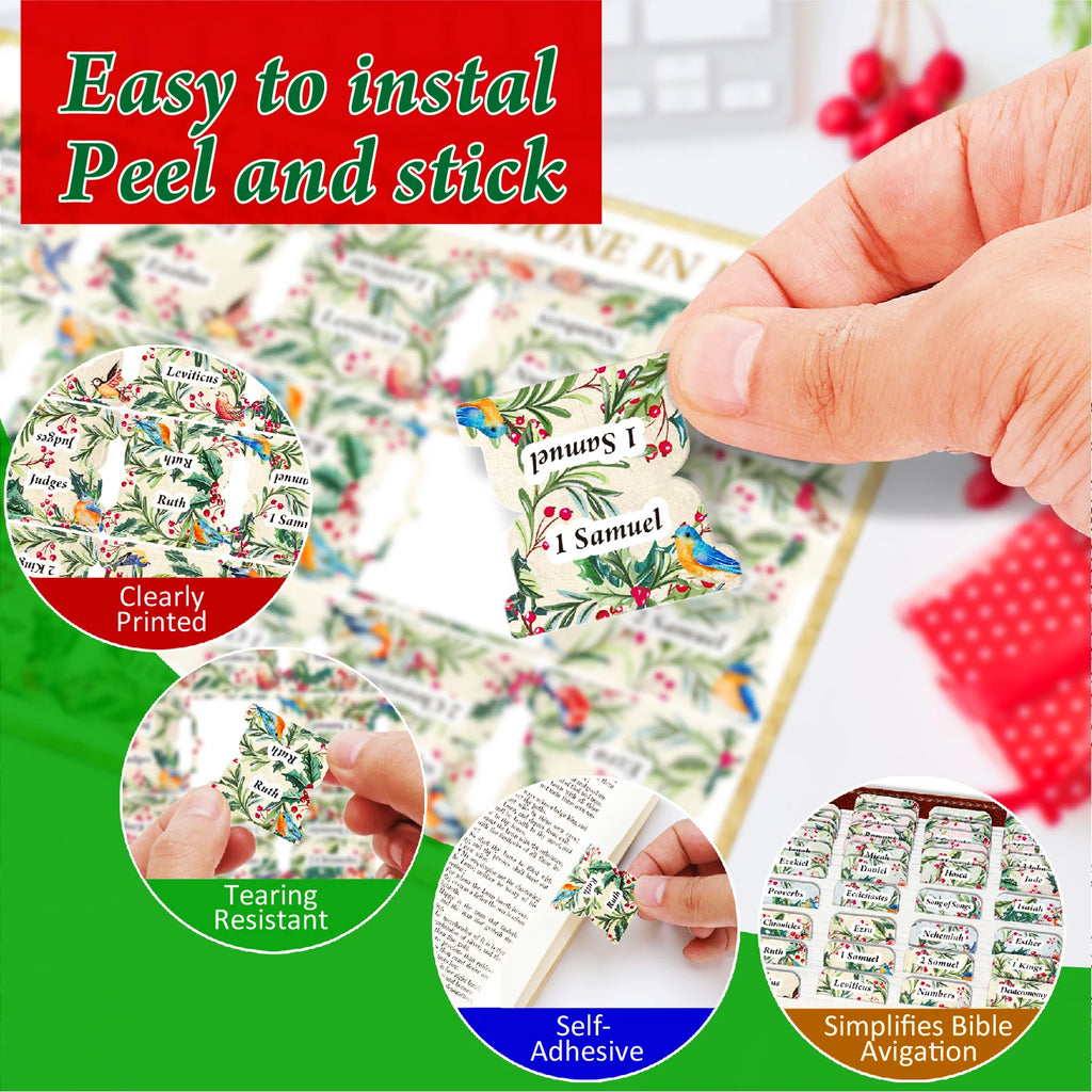 75pcs Bible Tabs for Women & Men, Laminated Bible Tabs for Study Bible, Bird Theme Bible Tabs for Easy Navigation, Simplify Your