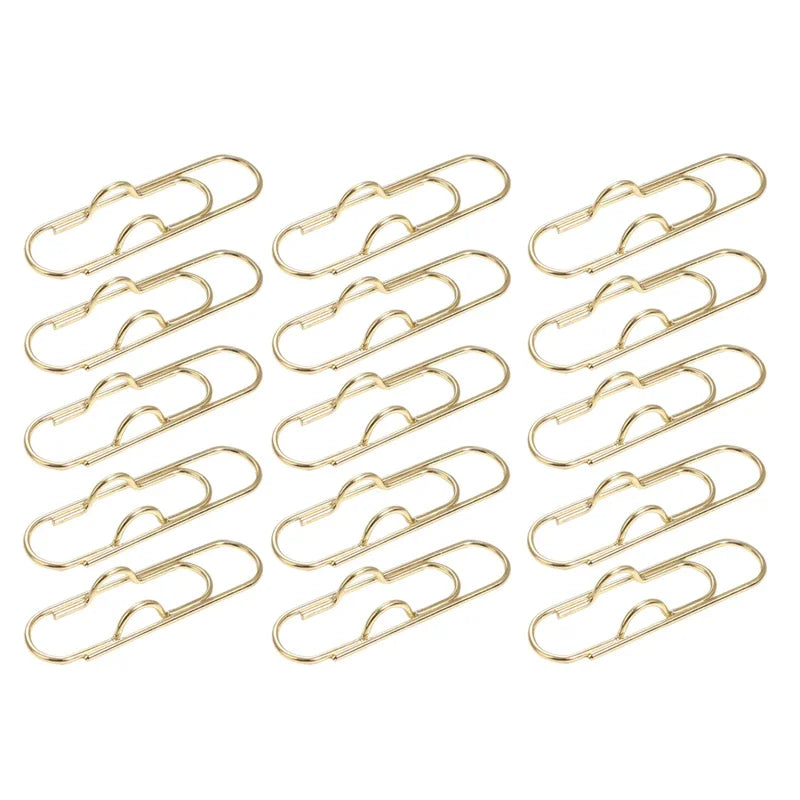 Anti Lost Paper Clip Metal Pen Holder Clips Portable Bookmarks Photo Memo Ticket Fixed Paperclips Office School Stationery