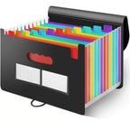 Rainbow 12-24-37Pocket Expanding File - A4 Accordion Folder, Portable Document/Bill/Receipt Holder for Organizing
