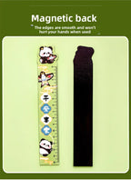 Cute Panda Magnetic Bookmark Ruler Student Creative Flexible Ruler 15cm Cartoon Rabbit Bear Capybara Magnetic Straight Ruler