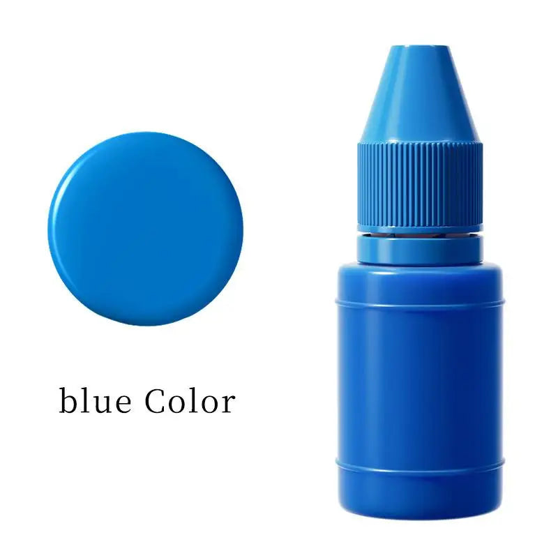10ml Self-Inking Colorful Ink for Photosensitive Stamp Refilling Ink Red Green Blue Black Orange Rose red Chocolate Coffee White