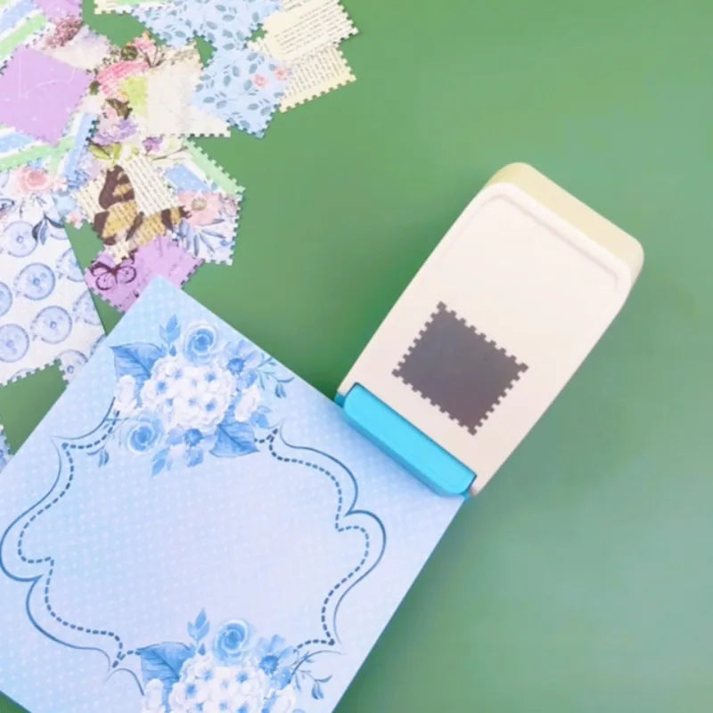 Extra Large 3.8*3.8cm Square Stamps and 3.8*3.2cm Rectangular Stamps DIY Handmade Punch Tool Effortless Stamp Embossing Machine