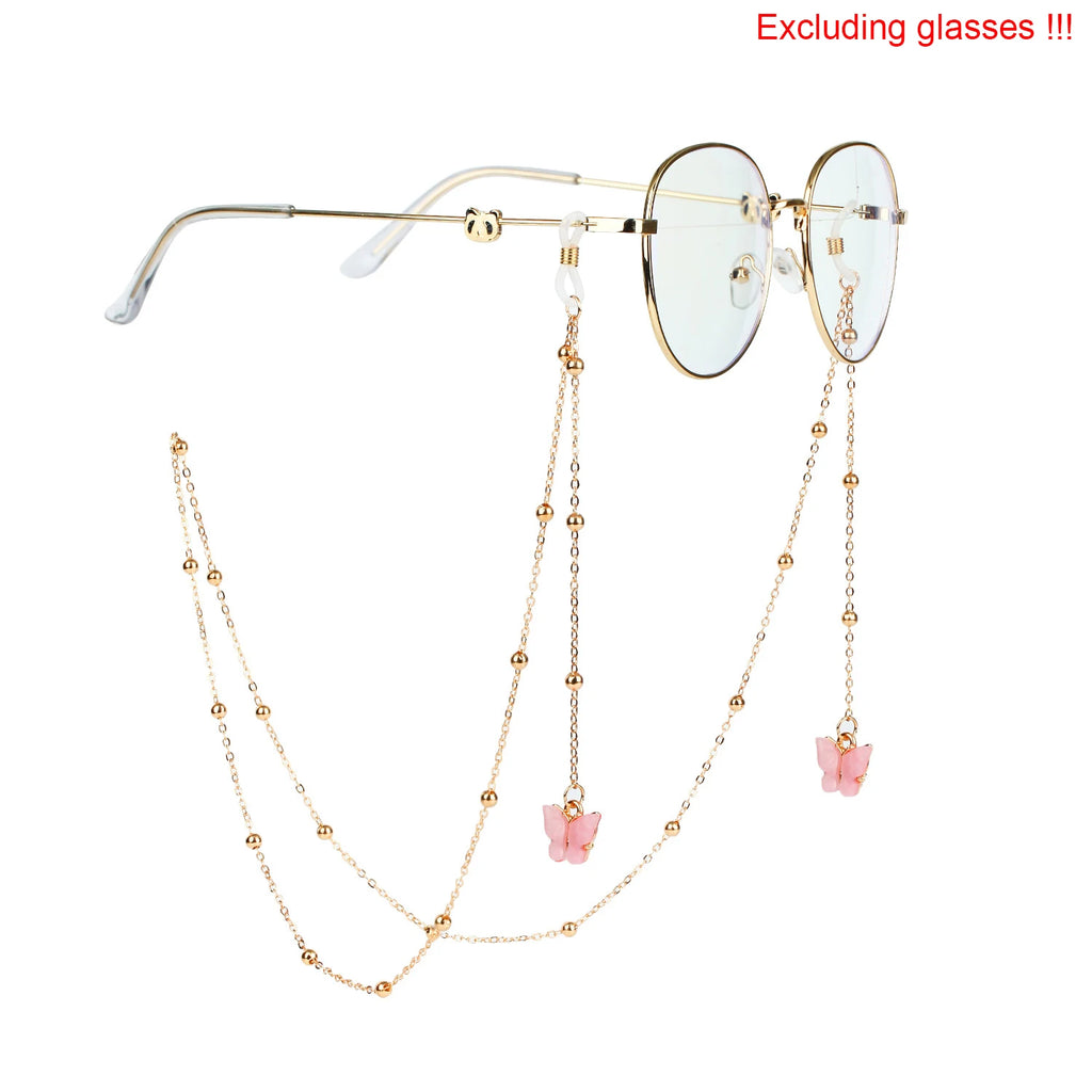 Fashion Reading Glasses Chain for Women Metal Sunglasses Cords Eyeglass Lanyard Hold Straps Eyewear Retainer