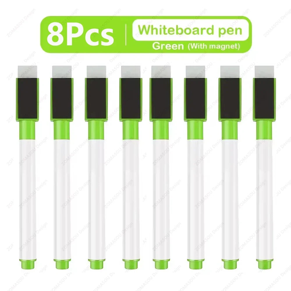 1-48Pcs Magnetic Erasable Whiteboard Pen Color Options Numbering Stationery Office Teaching Supplies for Blackboard Student Note
