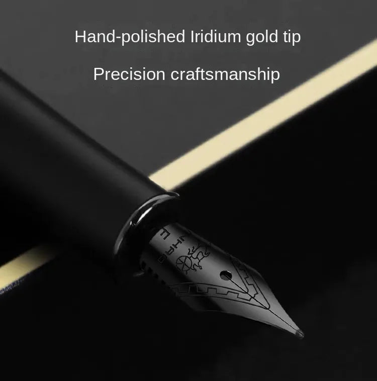 Jinhao 75 Metal Fountain Pen Black/Black Red Luxury Pens 0.5mm Nib Writing Ink Pens Stationery Business Office School Supplies